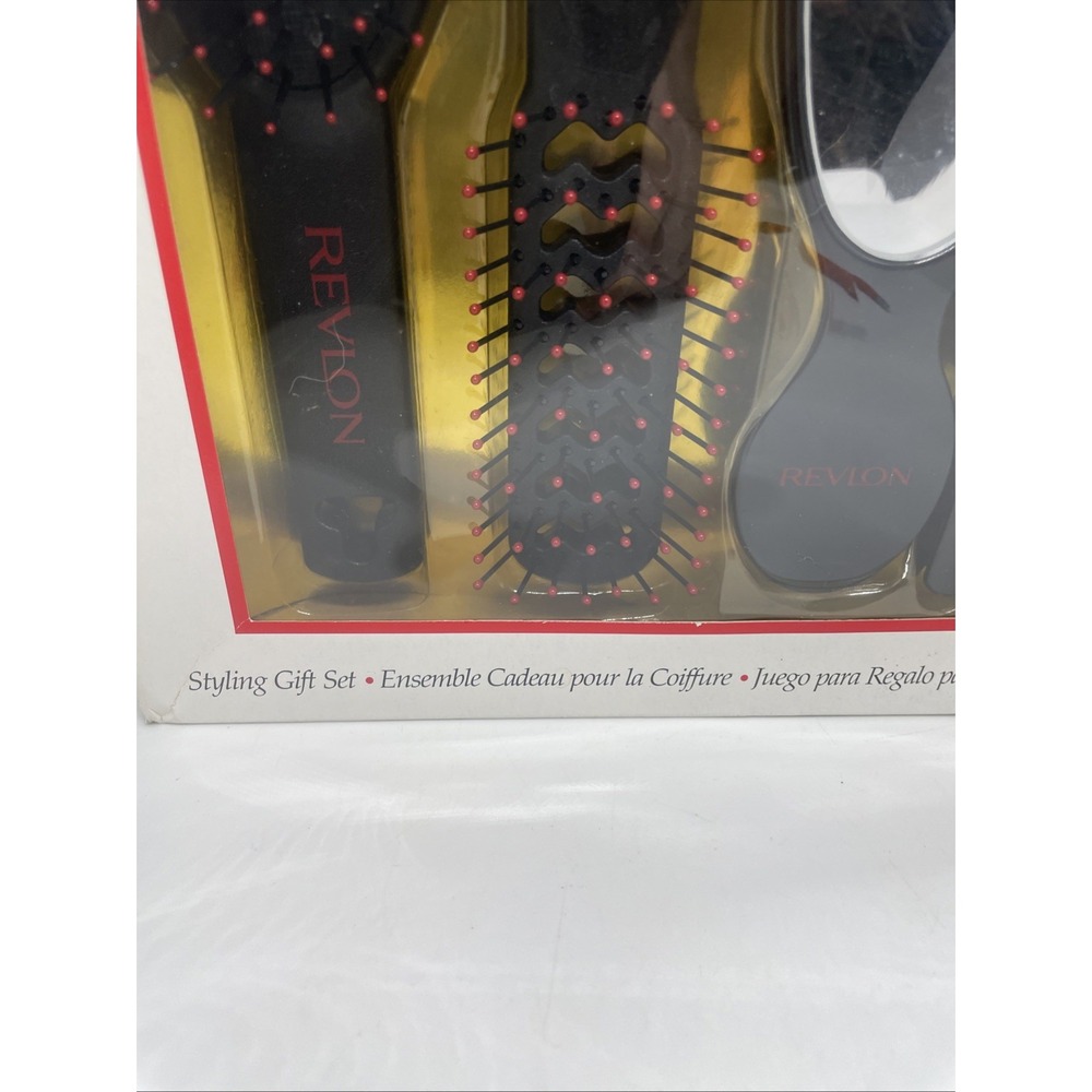 Vintage 1999 Revlon 5 Piece Brush Comb Mirror Gift Set NOS NIB RV-3569B - Picture 2 of 5